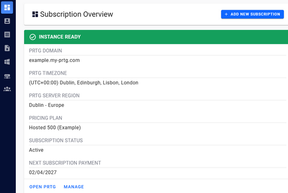 Subscription Overview Subscription Overview