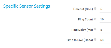 Specific Sensor Settings Specific Sensor Settings